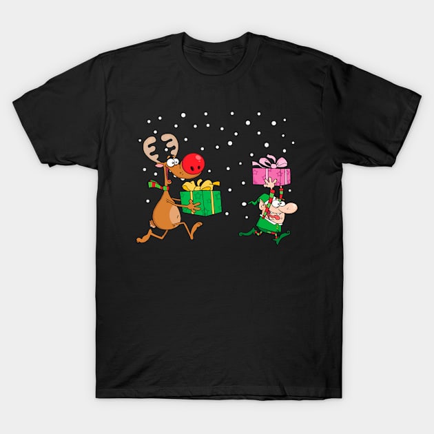 Funny Matching Ugly Christmas Sweater T-Shirt by KsuAnn